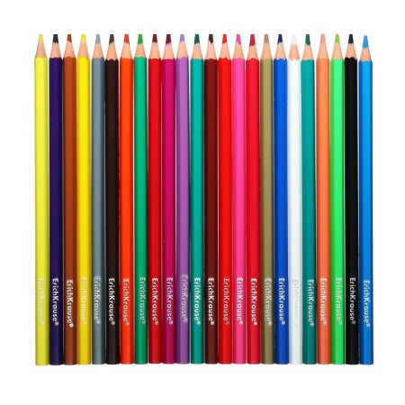 Pencils 24 colors, erichkrause, plastic, hexagonal, 3.0 mm barrels, cardboard packaging, euro suspension-9