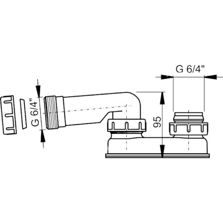 Hydroduction Alcaplast a53, 6/4 "-1