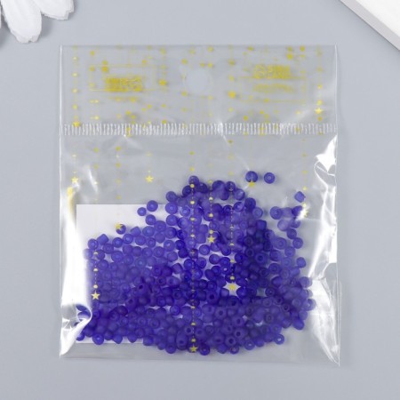 Glass beads 8/0 "matte translucent. Sapphire" 10 g-3