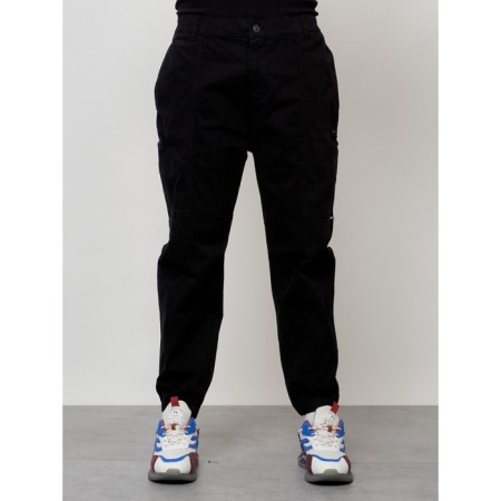 Cargo jeans male, size 50-52, black color