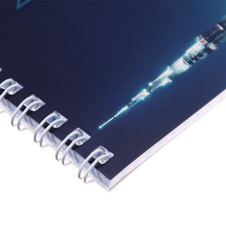 Notepad A5, 40 sheets in a cage on the crest "Megapolis", cover covering cardboard, offset block-1
