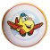 Ball with a pattern, diameter 12.5 cm, MIX color