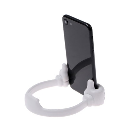 Luazon phone stand, in the form of hands, adjustable width, white-2
