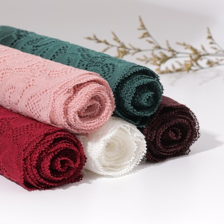 Lace elastic fabric, 175 mm × 2.7 ± 0.5 m, chocolate color-3