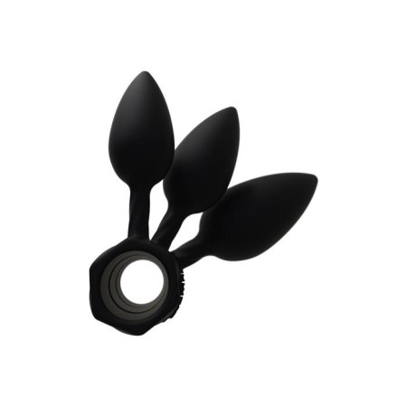 Набор анальных пробок Bathmate Anal Training Plugs, силикон, цвет чёрный-4