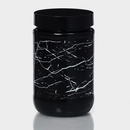 Glass Bank for bulk products "Marbl", 660 ml