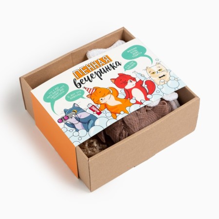 Gift set "Fleet Party" towel 30x60 cm and bath accessories-4