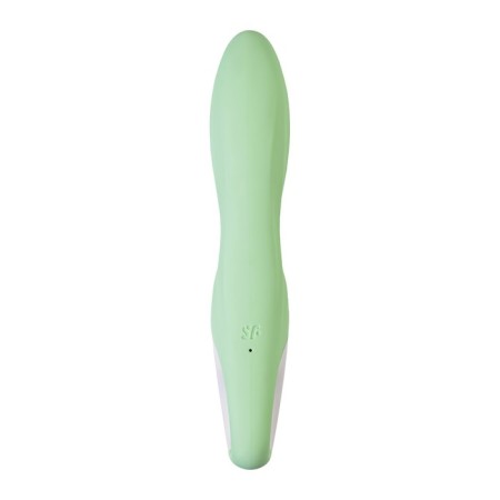 Unrealistic vibrator Satiffyer Air Pump Bunny 5, silicone, green, 15 cm-7