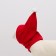 New Year's cap, fleece, l-xl (Ohm 32-34, height 26 cm), white-red