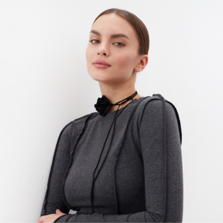 T -shirt with DL. Sleeve (longshit) Mist, p. 42, gray-2