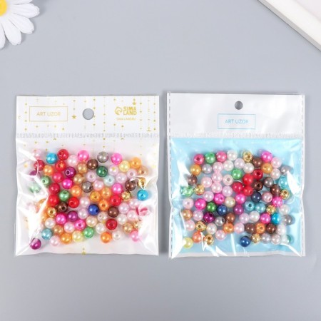 Beads for creativity "pearls of color" set D = 0.8 cm 20 g-3