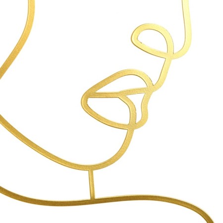 Panel Interior Metal "Girl's Profile" Gold 1x30x50 cm-2