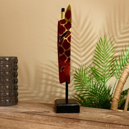 Mask "Zebra" on a stand, Albezia 40 cm-2