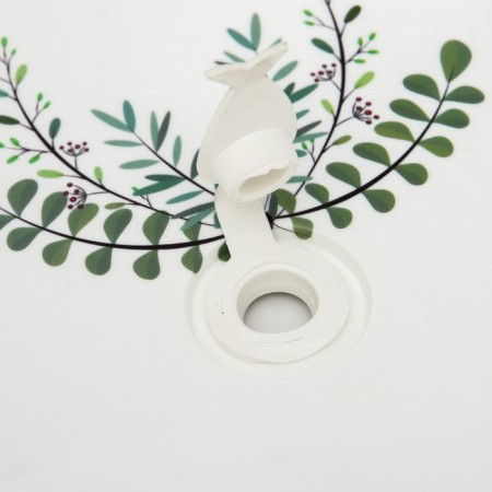 Bulbed Baby 86 cm., “Wild West Elephant”, with a drain, white color-2