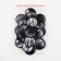 Button, 4 punctures, d = 27 mm, black color