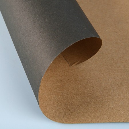 Paper for decor and floristry, craft, “black amber”, black, plain, one -sided, roll 1 pc., 0.7 x 10 m-2