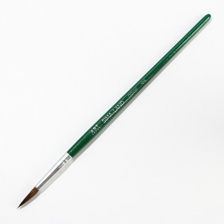 Brush for drawing from hair ponies Round No. 6 short handle-1
