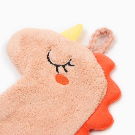 Lovelife hand towel "Dino", col. Pink, 40x19 cm, 100% PE, microfiber 280 g/m2-3