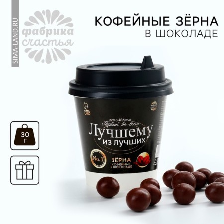 Coffee grains in chocolate "The best of the best", 30 g.