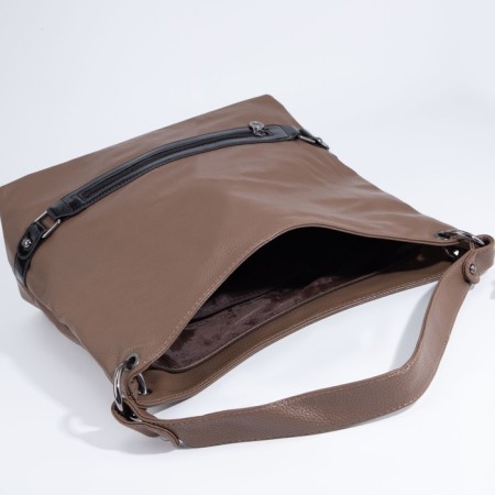 Load bag with lightning, external pocket, brown color-4