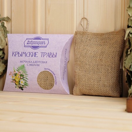 Jet washcloth with soap "Crimean herbs" 110 g