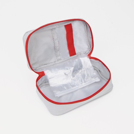 Cosmetic bag - a first -aid kit with a zipper, white color-2