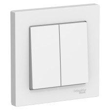Switch Se Atlasdesign, 10 a, 2 keys, IP20, hidden, white, Atn000152