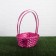 A set of basket baskets, pink, bamboo, 3 pcs.