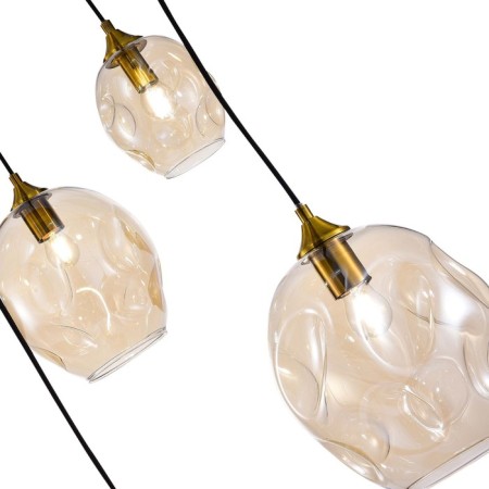 Suspended chandelier ST LUCE. SL1188.303.09. Idesia. 9x40 W, E14/E27, 87x87 cm, brass color-4