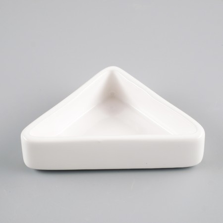 Ceramic bowl for rodents angular 75 ml 9.5 x 6 x 2 cm, white-2