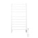 Domoterm electric heated towel rail "Cuba" P10, 500x1000 mm, right, white matte