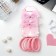 Hair Set "Coquette" (4 elastic bands 4 cm, 2 clamps 6.5 cm) lace, pink