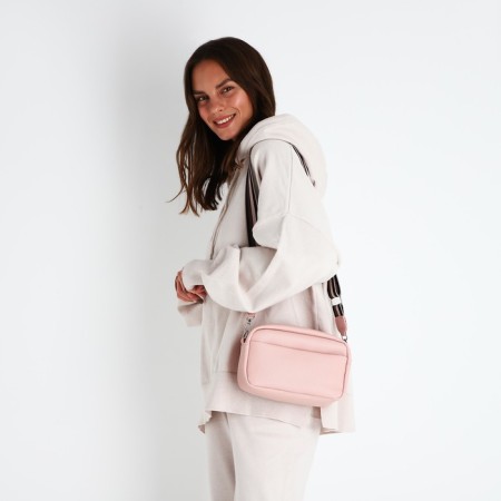 Bag Cross-Bodi with a zipper, pink color-6