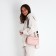 Bag Cross-Bodi with a zipper, pink color