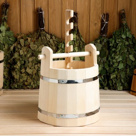 Lipa tub, 10l, with a clamping yoke, stainless rim "Dobroparov"-4