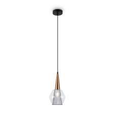 Suspended lamp Freya Fr5133PL-01GR Copita, 150x150x1060 mm, E14, 1x40W, color gold