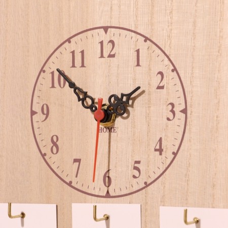 Souvenir Eternal calendar suspended with a clock, wood, 2x20x30 cm, col. white-2