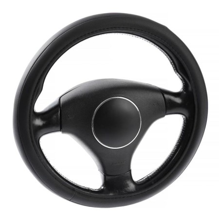 Braid on the steering wheel Lavita, size L, black, PVC