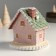 Polystone souvenir "Gingerbread house gray with a green roof" 12.5x12.5x11.5 cm
