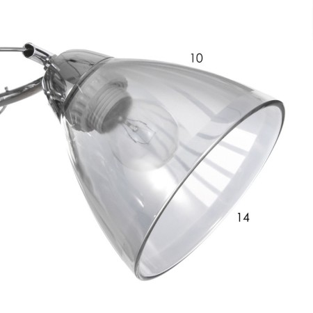 Cauces "Poli" 3x60W E27 chrome 56x56x24cm-5