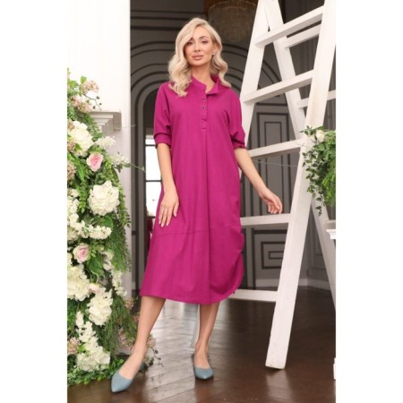 Women's dress, size 50, color fuchsia-2