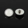 A set of buttons on the leg, d = 21.5 mm, 5 pcs, white/silver color