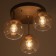 Chandelier 2075/3GD E27 40W coffee-gold 45x45x40 cm Bayerlux