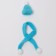Knitted hat and scarf for toys, blue color