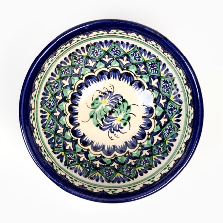 Rishtan ceramics "patterns" 15.5 cm, medium, blue mix-8