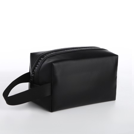 Cosmetic bag with lightning, black color