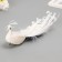 Fluffy on the clothespin "Dove with a high crest and in sparkles" White 7x5x28 cm