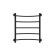 Water towel "Sanprise" Classic P5, 500x600 mm, lower connection., Black matte