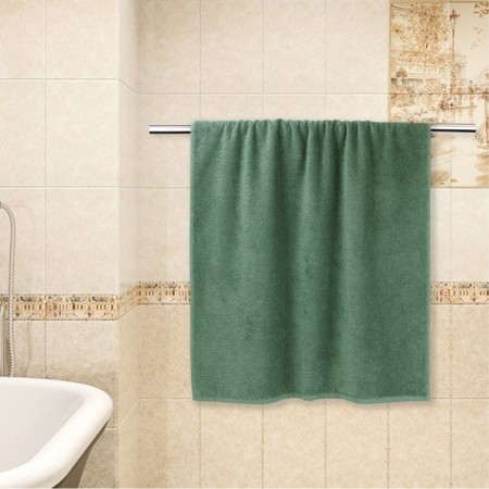 Terry towel, 400 g, size 70x140 cm, green color-3