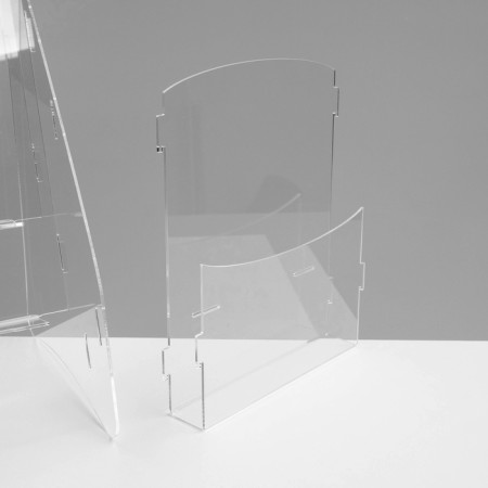 Dispenser A5, 15.5 × 25 × 23 cm, for 3 departments, 2 mm outflow in a protective film-3